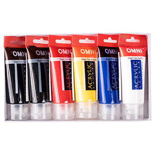 Acrylic Colours (45cc Tubes with Flip-Flop Cap)