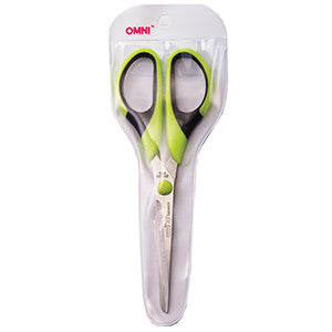 6.5 inch Office Scissors w/grip Lime Green Handle